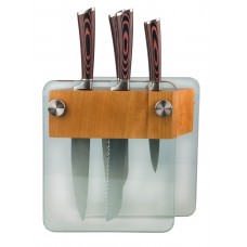 Набор ножей на стеклянной подставке 6 предметов Rondell  Kirsche RD-458